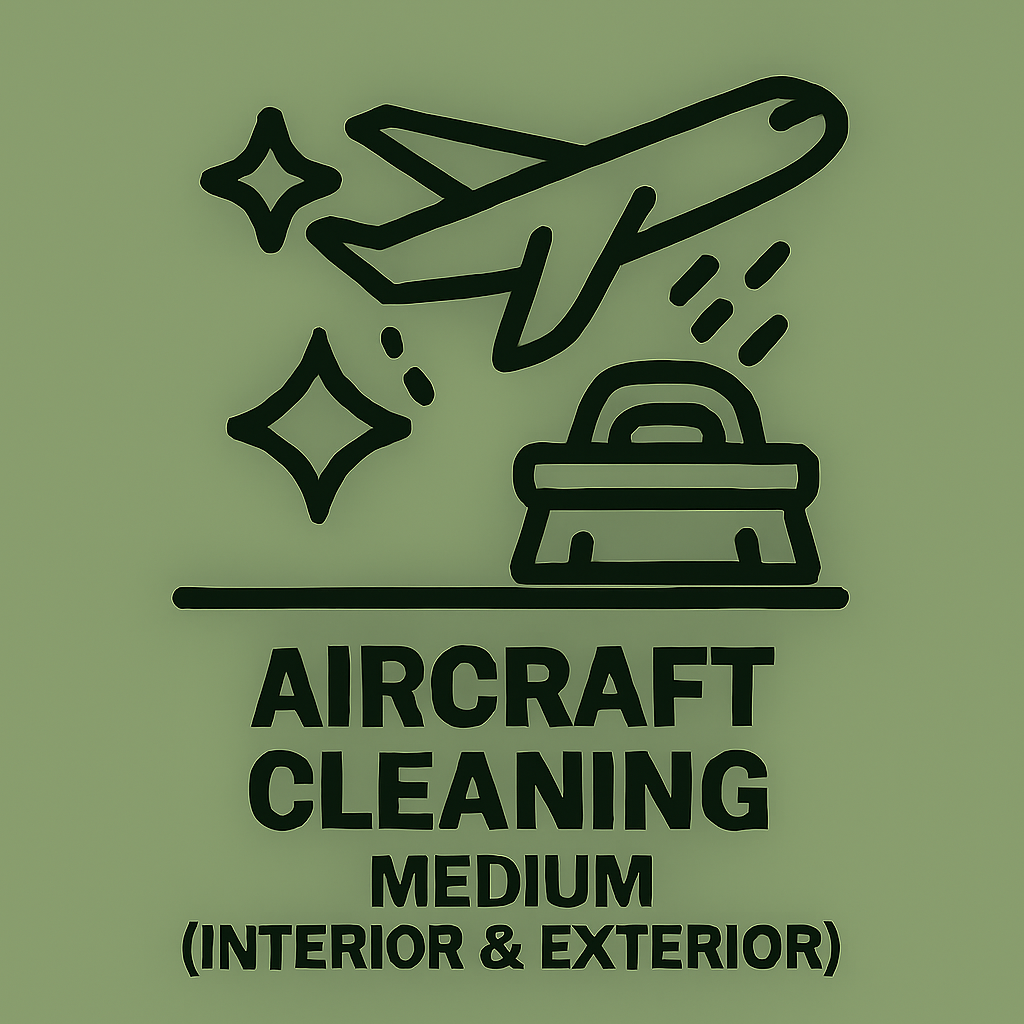 Aircraft Cleaning: Medium (Interior & Exterior)